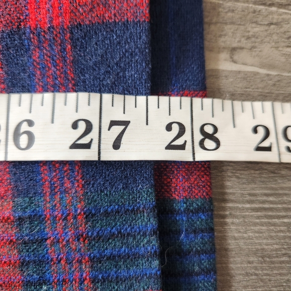 Vintage Pendleton 100% Virgin Wool Plaid Midi Skirt Blue And Red Women's Size 10 - Picture 10 of 10
